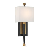 Ardson 7'' Sconce in Matte Black - Vibrant Gold - Front View (ARD-832-MK-VG)