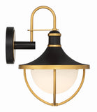Atlas 9.75'' Outdoor Sconce in Matte Black - Textured Gold - Additional View (ATL-701-MK-TG)