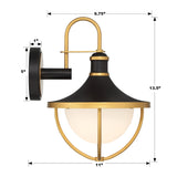 Atlas 9.75'' Outdoor Sconce - Dimensions Diagram (ATL-701-MK-TG)