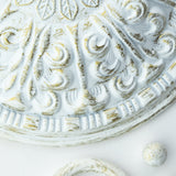 Paris Market 10'' Sconce - Antique White Finish Detail (5022-AW-CL-SAQ)