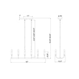 Bailey 42'' Linear Chandelier - Dimensions Diagram (BAI-A2112-MK)