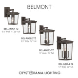 Belmont 12'' Outdoor Sconce in Twilight Bronze - Collection View (BEL-A8063-TZ)