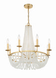 Bella 26'' Chandelier in Antique Gold - Front View (BLA-10668-GA)