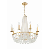 Bella 26'' Chandelier in Antique Gold - Front View (BLA-10668-GA)