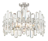 Bolton 20.75'' Semi Flush Mount in Polished Nickel - Front View (BOL-8884-PN)