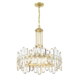 Bolton 24.75'' Chandelier in Aged Brass - Front View (BOL-8888-AG)