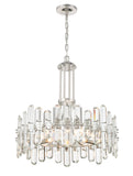 Bolton 24.75'' Chandelier in Polished Nickel - Front View (BOL-8888-PN)