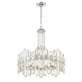Bolton 24.75'' Chandelier in Polished Nickel - Front View (BOL-8888-PN)