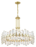 Bolton 31'' Chandelier in Aged Brass - Front View (BOL-8889-AG)