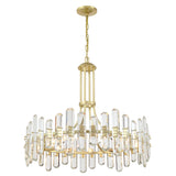 Bolton 31'' Chandelier in Aged Brass - Front View (BOL-8889-AG)