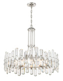 Bolton 31'' Chandelier in Polished Nickel - Front View (BOL-8889-PN)