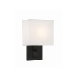 Brent 7'' Sconce in Black Forged - Front View (BRE-A3632-BF)