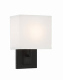 Brent 7'' Sconce in Black Forged - Front View (BRE-A3632-BF)