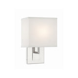 Brent 7'' Sconce in Polished Nickel - Front View (BRE-A3632-PN)