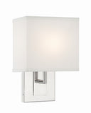 Brent 7'' Sconce in Polished Nickel - Front View (BRE-A3632-PN)