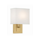 Brent 7'' Sconce in Vibrant Gold - Front View (BRE-A3632-VG)