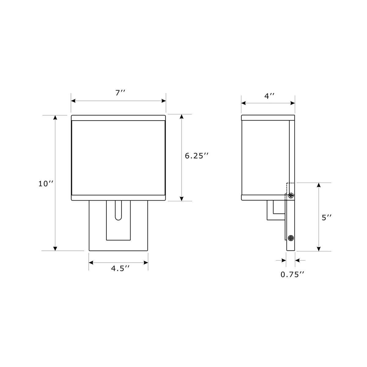 Brent 7'' Sconce dimensions