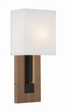 Brent 6.5'' Sconce in Matte Black - Vibrant Gold - Front View (BRE-A3633-MK-VG)