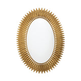 Broche 31.25'' Integrated LED Mirror in Antique Gold - Front View (BRH-M500-GA)