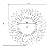 Broche 20'' Mirror - Dimensions Diagram (BRH-M520-SA)