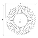 Broche 24'' Mirror - Dimensions Diagram (BRH-M524-GA)
