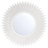 Broche 30'' Mirror in Matte White - Front View (BRH-M530-MT)