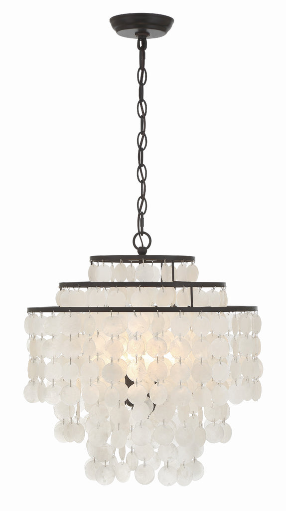 Capiz Shell Chandelier in Metal Silver | Arhaus