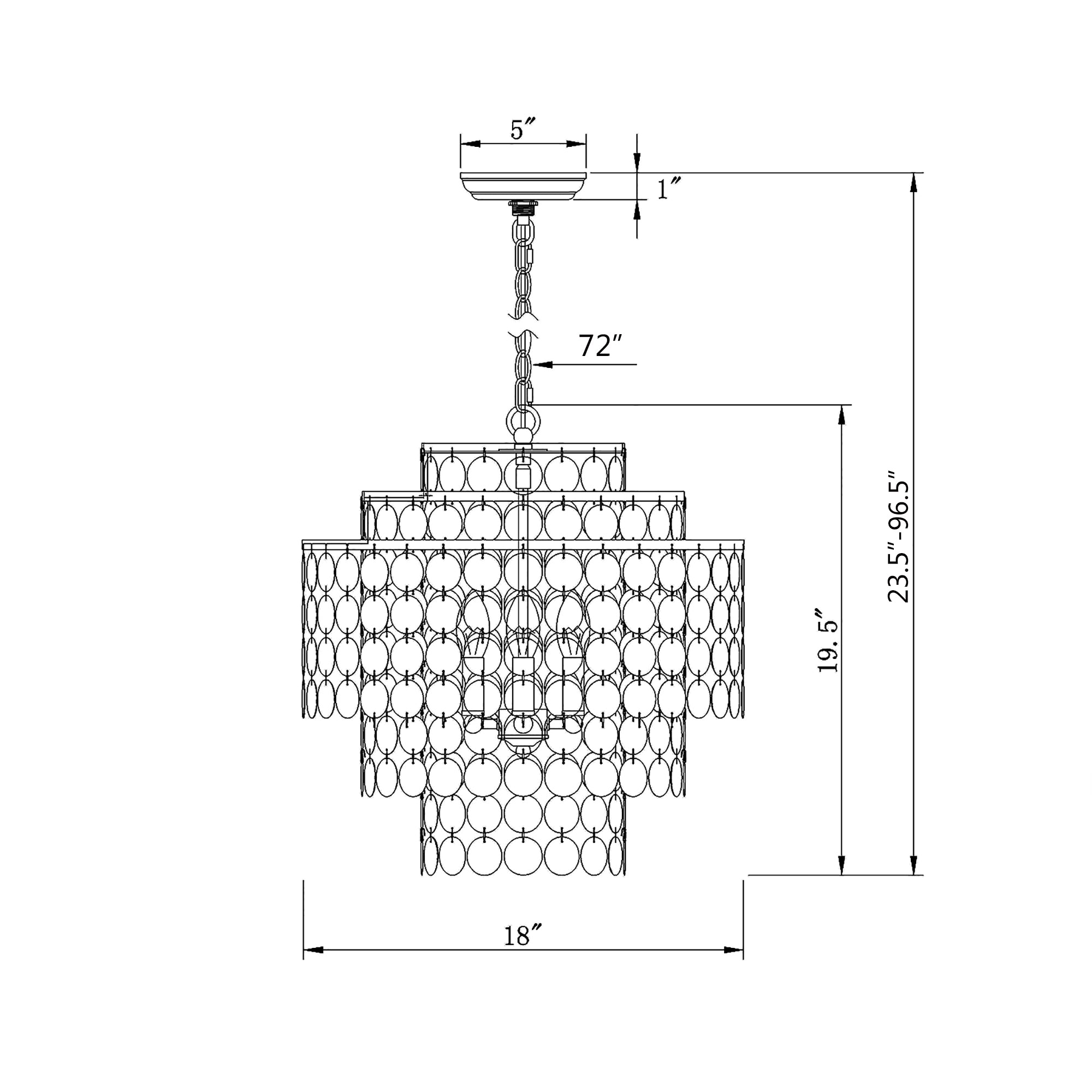 Brielle 18'' Chandelier | Crystorama Lighting
