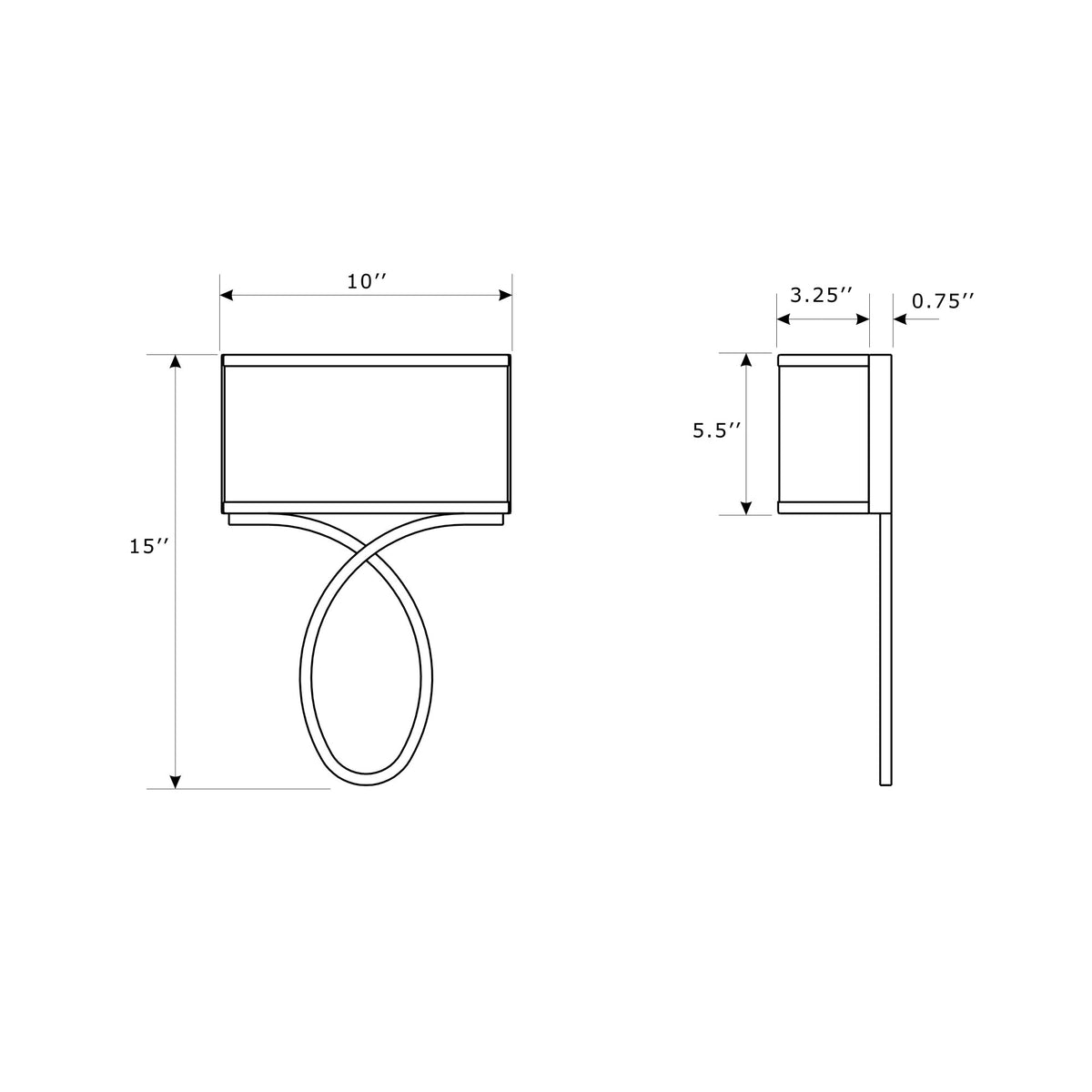 Brinkley 10'' Sconce dimensions