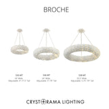 Broche 18'' LED Chandelier in Matte White - Collection View (535-MT)