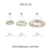 Broche 24'' Chandelier in Antique Silver - Collection View (536-SA)