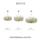 Broche 27'' Chandelier in Champagne Green Tea - Collection View (533-CT)
