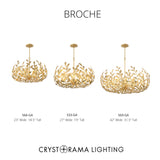 Broche 42'' Chandelier in Antique Gold - Collection View (569-GA)