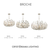 Broche 42'' Chandelier in Antique Silver - Collection View (569-SA)