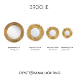 Broche 20'' Mirror in Antique Gold - Collection View (BRH-M520-GA)