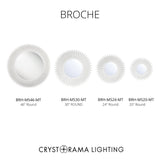 Broche 24'' Mirror in Matte White - Collection View (BRH-M524-MT)