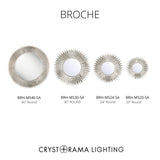 Broche 24'' Mirror in Antique Silver - Collection View (BRH-M524-SA)