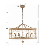 Brixton 24'' Chandelier - Dimensions Diagram (BRX-B7906-BS)