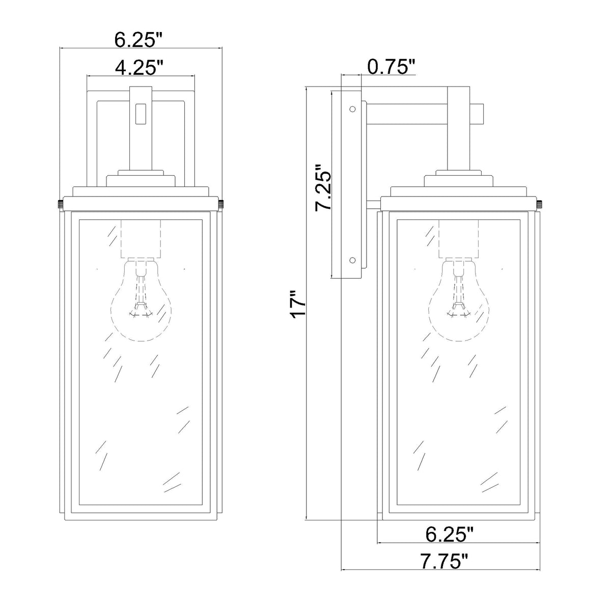 Byron 6.5'' Outdoor Sconce dimensions