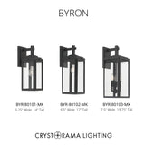 Byron 6.5'' Outdoor Sconce in Matte Black - Collection View (BYR-80102-MK)
