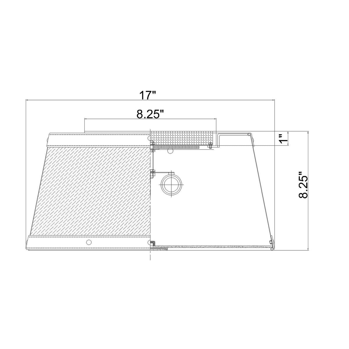 Callahan 17'' Flush Mount dimensions