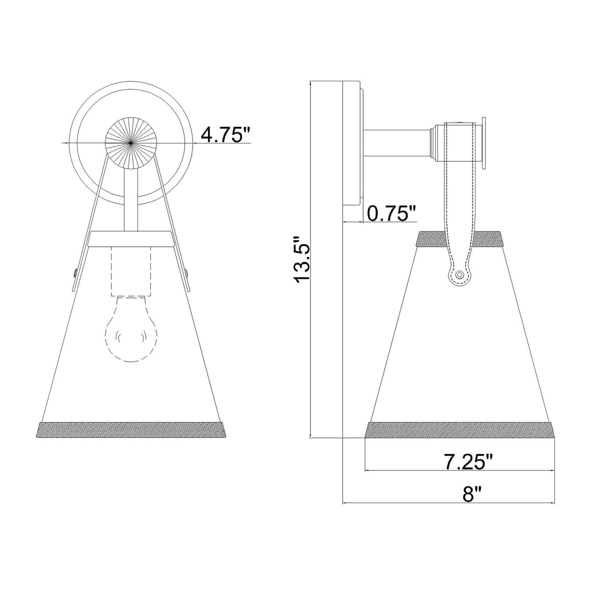 Callahan 7.25'' Sconce dimensions