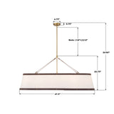 Callahan 47.5'' Linear Oval Chandelier - Dimensions Diagram (CAL-2407-LG)