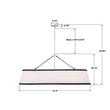Callahan 47.5'' Linear Oval Chandelier - Dimensions Diagram (CAL-2407-PN)