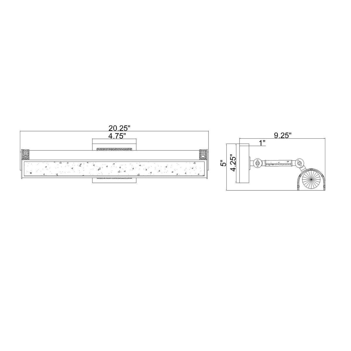 Callahan 20.25'' Integrated LED Picture Light dimensions