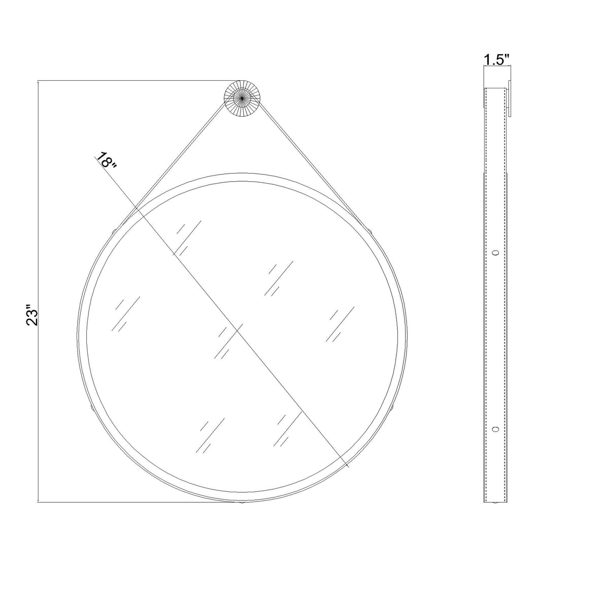 Callahan 17.75'' Mirror dimensions