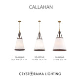 Callahan 18'' Pendant in Luxe Gold - Collection View (CAL-2405-LG)
