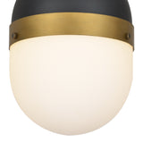 Capsule 8'' Outdoor Pendant in Matte Black - Textured Gold - Additional View (CAP-8507-MK-TG)