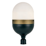 Capsule 12.25'' Outdoor Post in Matte Black - Textured Gold - Front View (CAP-8509-MK-TG)
