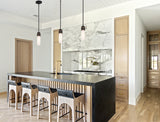 Capsule 3.25'' LED Pendant in Matte Black - Textured Gold - Lifestyle View (CAP-8511-MK-TG)
